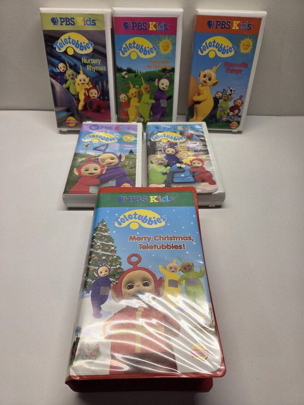 Teletubbies VHS Tape Lot - 6 Videos Inc. Merry Christmas 2 Tape Special